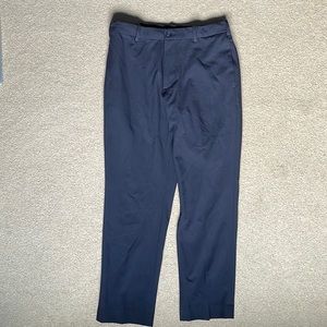 Uniqlo sz 27 - 30 inches (adjustable waist band) navy polyester dress pants